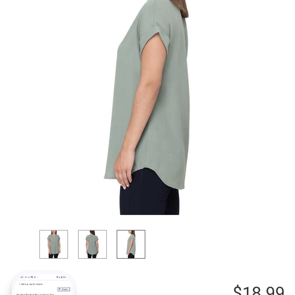 Rachel Roy v neck blouse - Picture 3 of 5